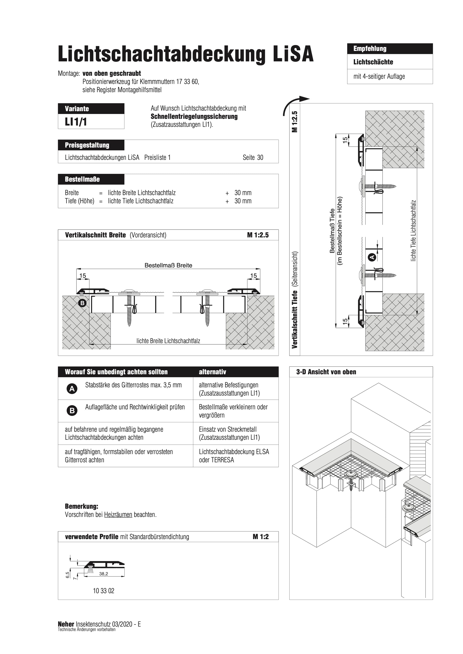 Insektenschutz Lichtschachtabdeckung Beispiel 